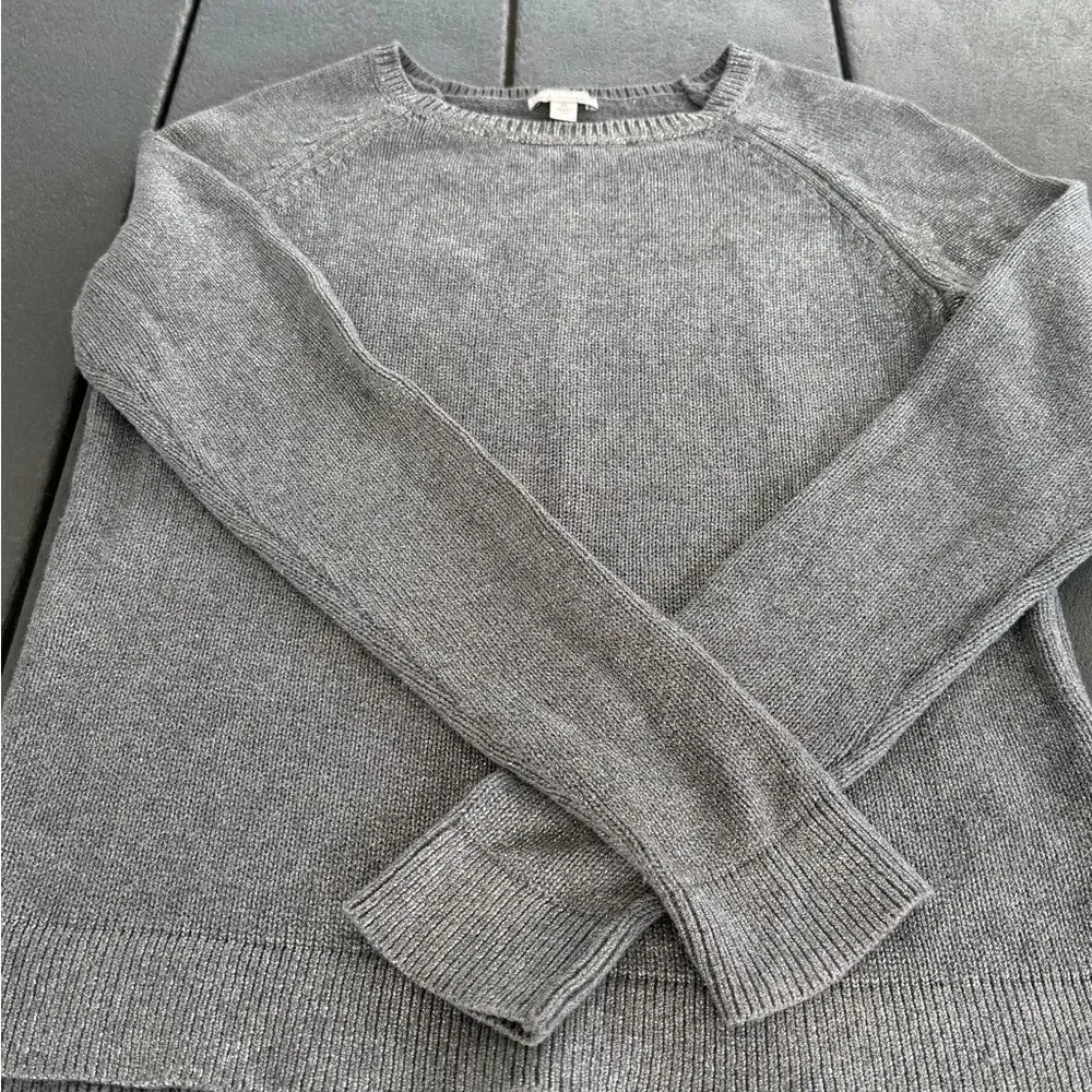 🔥 BUNDLE DEAL GAP Silver Metallic Gray Knit Sweater Women XS Casual Fall Winter